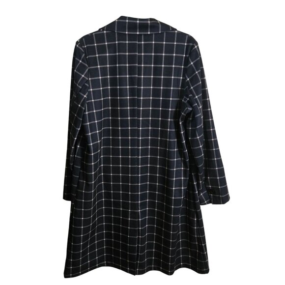 Joie NWOT Windowpane Plaid Swing Coat Pockets Button Front Size XL - Picture 3 of 8